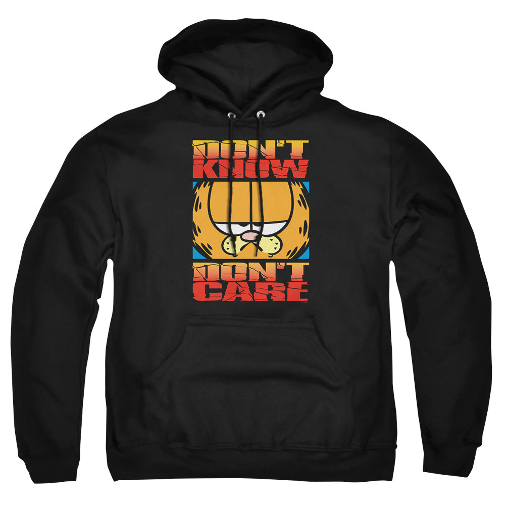 Garfield Dont Know Dont Care Mens Hoodie Black Officially Licensed