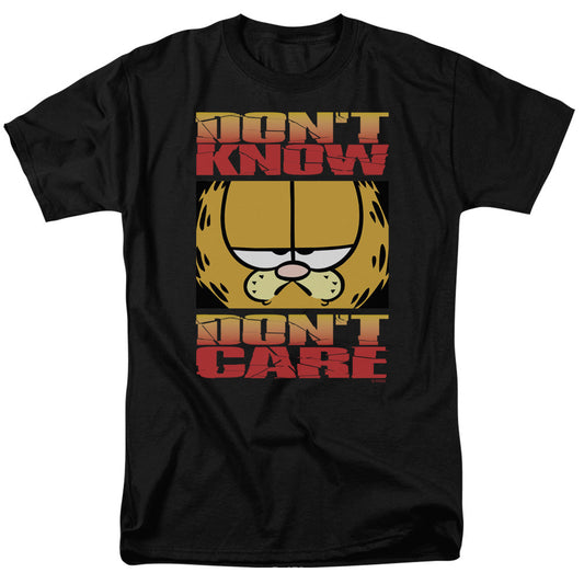 Garfield Dont Know Dont Care Mens T Shirt Black Officially Licensed
