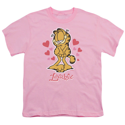 Garfield Lovable Kids Youth T Shirt Pink