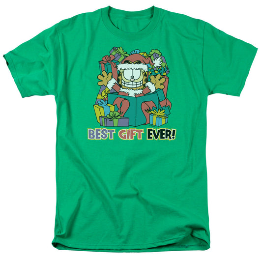 Garfield Best Gift Ever Mens T Shirt Kelly Green Officially Licensed