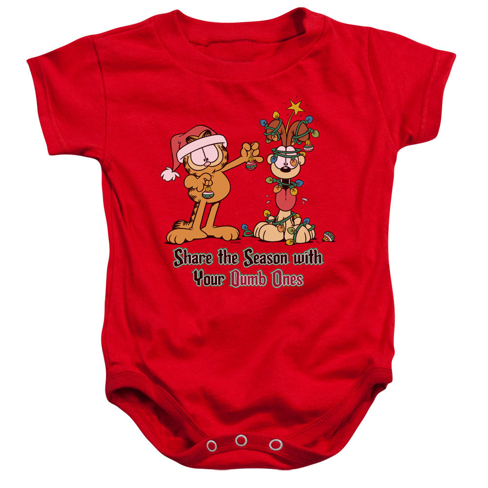 Garfield Share the Season Infant Baby Snapsuit Red (12 Mos)