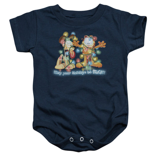 Garfield Bright Holidays Infant Baby Snapsuit Navy (18 Mos)