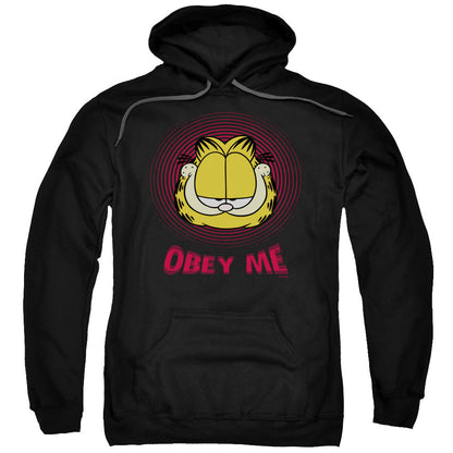 Garfield Obey Me Mens Hoodie Black