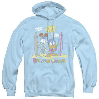 Garfield Beach Bums Mens Hoodie Light Blue
