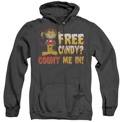 Garfield Count Me In Heather Mens Hoodie Black