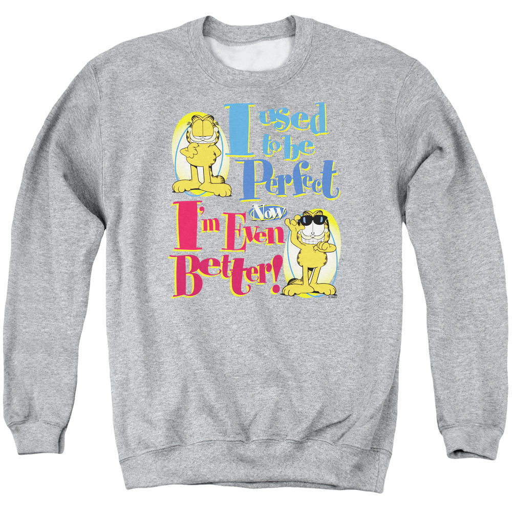 Garfield Even Better Mens Crewneck Sweatshirt Athletic Heather