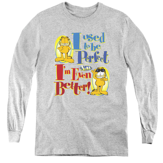 Garfield Even Better Long Sleeve Kids Youth T Shirt Athletic Heather