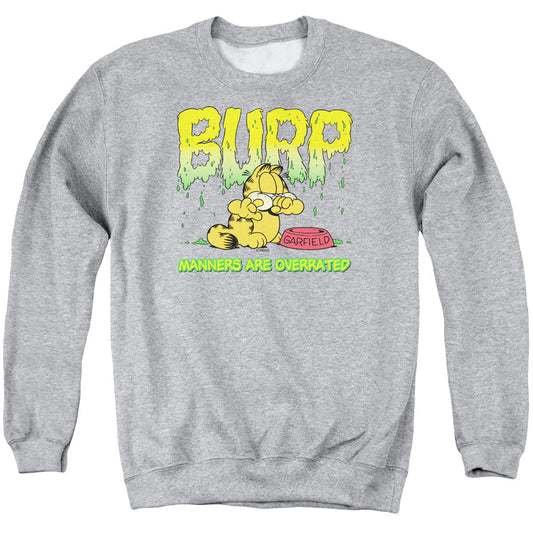Garfield Manners Mens Crewneck Sweatshirt Athletic Heather