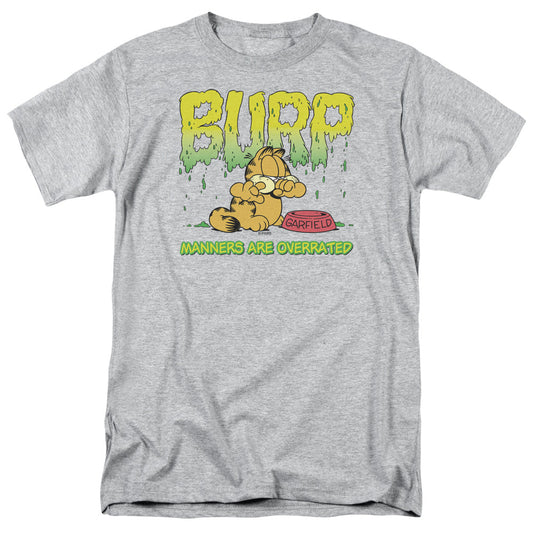 Garfield Manners Mens T Shirt Athletic Heather Officially Licensed