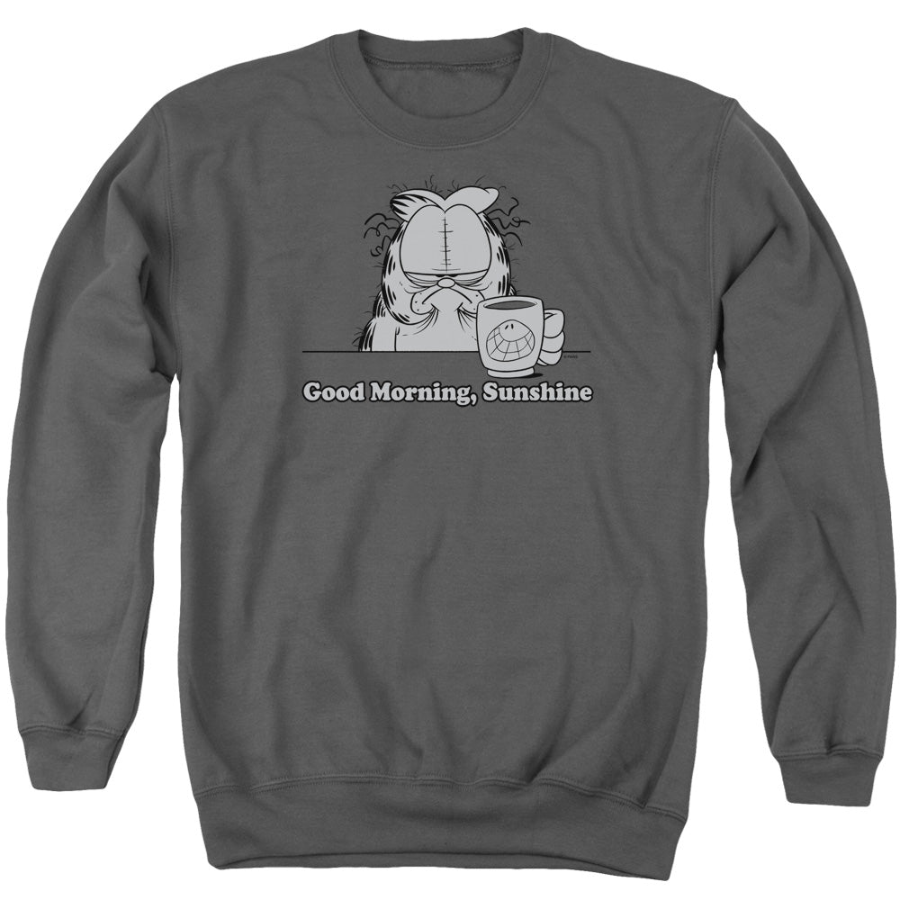 Garfield Good Morning Sunshine Mens Crewneck Sweatshirt Charcoal