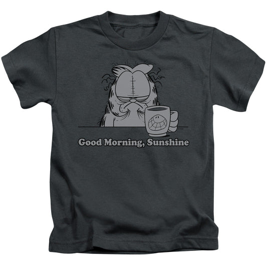 Garfield Good Morning Sunshine Juvenile Kids Youth T Shirt Charcoal