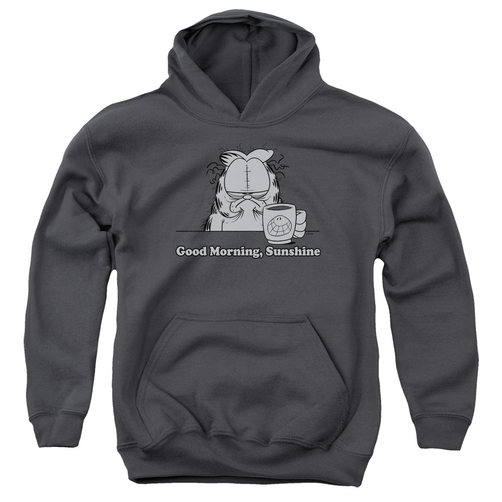 Garfield Good Morning Sunshine Kids Youth Hoodie Charcoal