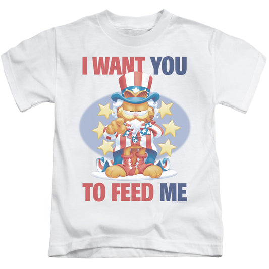 Garfield I Want You Juvenile Kids Youth T Shirt White