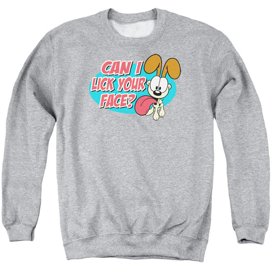 Garfield Question Mens Crewneck Sweatshirt Athletic Heather