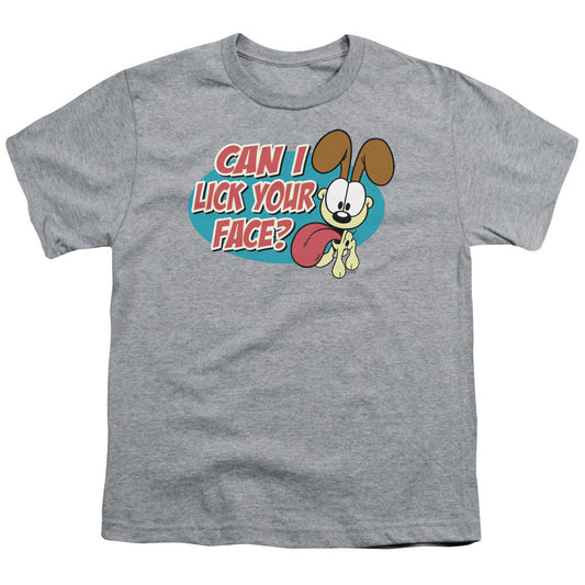 Garfield Question Kids Youth T Shirt Athletic Heather