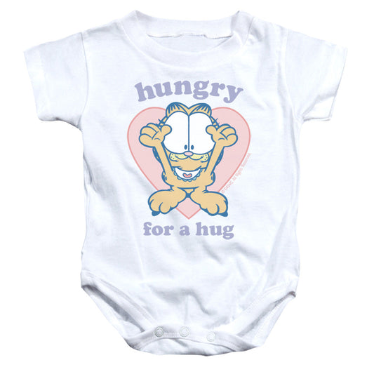 Garfield Hungry for a Hug Infant Baby Snapsuit White (6 Mos)