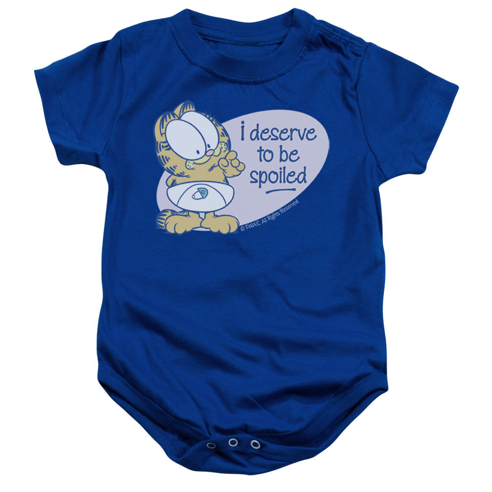 Garfield Deserve to Be Spoiled Infant Baby Snapsuit Royal Blue (12 Mos)