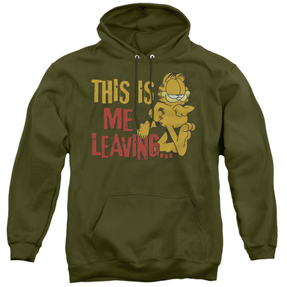 Garfield Leaving Mens Hoodie Military Green