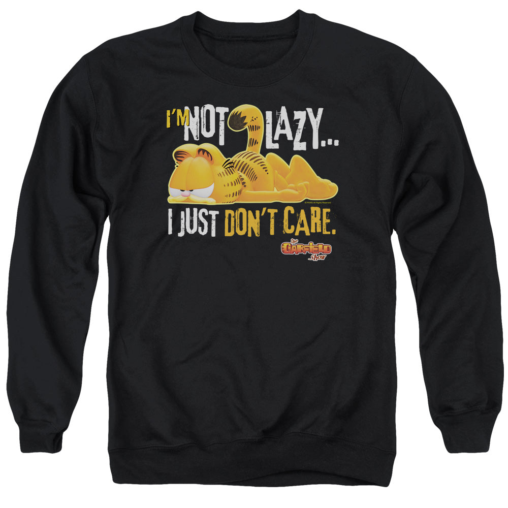 Garfield Not Lazy Mens Crewneck Sweatshirt Black