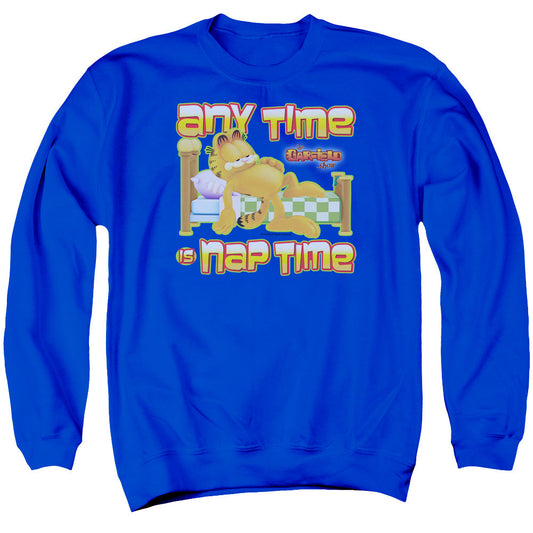 Garfield Nap Time Mens Crewneck Sweatshirt Royal Blue