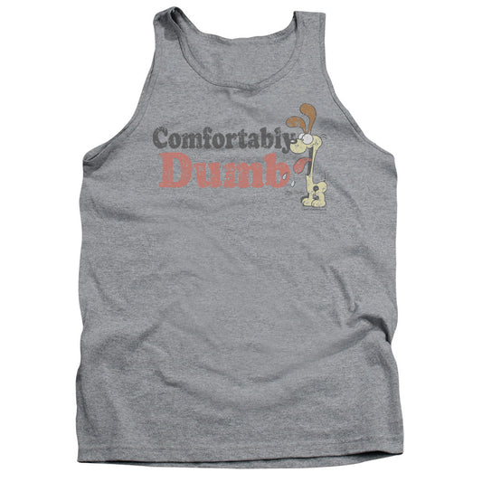 Garfield Comfortably Dumb Mens Tank Top Shirt Athletic Heather