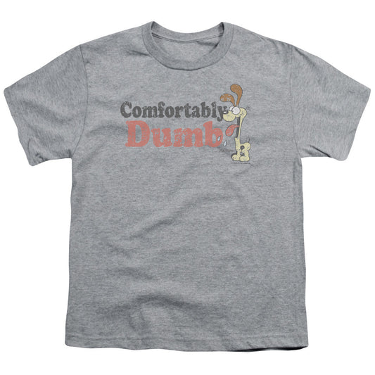 Garfield Comfortably Dumb Kids Youth T Shirt Athletic Heather