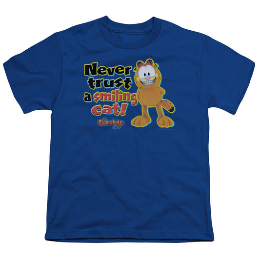 Garfield Iling Kids Youth T Shirt Royal Blue