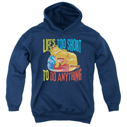 Garfield Too Short Kids Youth Hoodie Navy