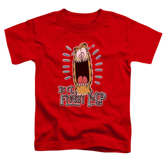 Garfield Friday Toddler Kids Youth T Shirt Red