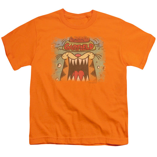 Garfield From the Depths Kids Youth T Shirt Orange