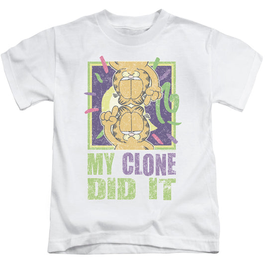 Garfield My Clone Did It Juvenile Kids Youth T Shirt White