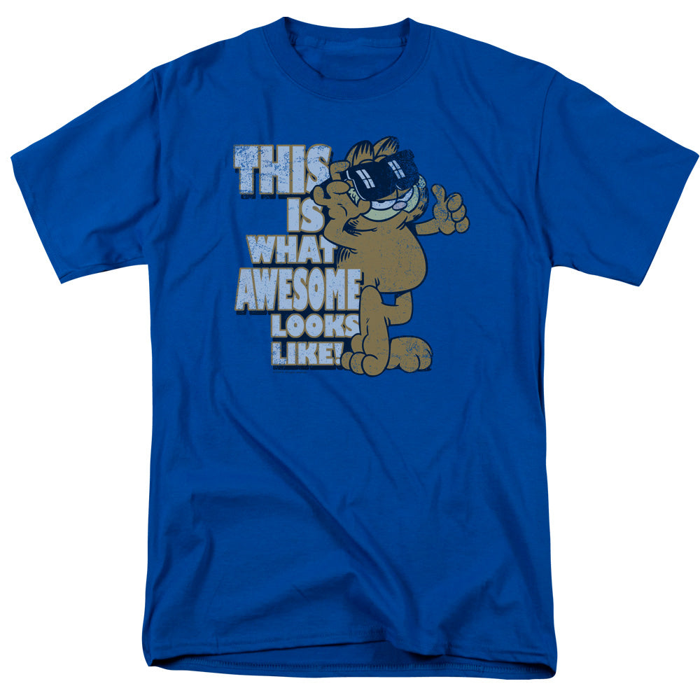 Garfield Awesome Mens T Shirt Royal Officially Licensed