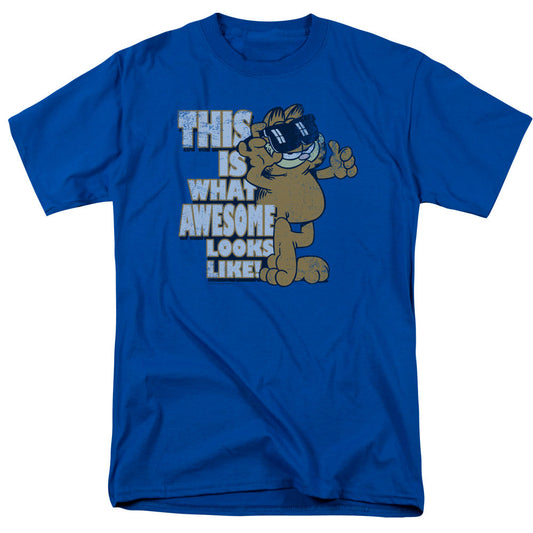 Garfield Awesome Mens T Shirt Royal Officially Licensed