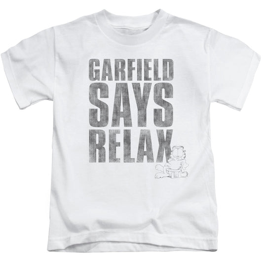 Garfield Relax Juvenile Kids Youth T Shirt White