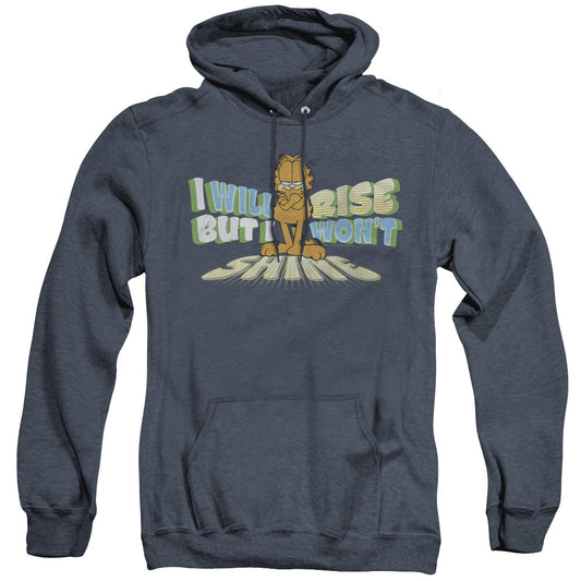 Garfield Rise Not Shine Heather Mens Hoodie Navy