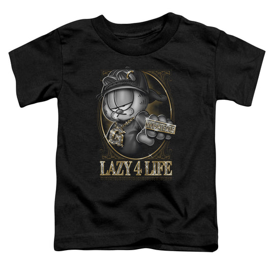 Garfield Lazy 4 Life Toddler Kids Youth T Shirt Black