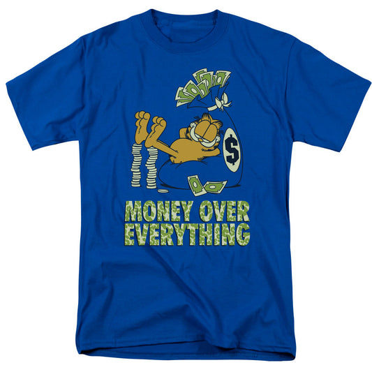 Garfield Money Is Everything Mens T Shirt Royal Officially Licensed