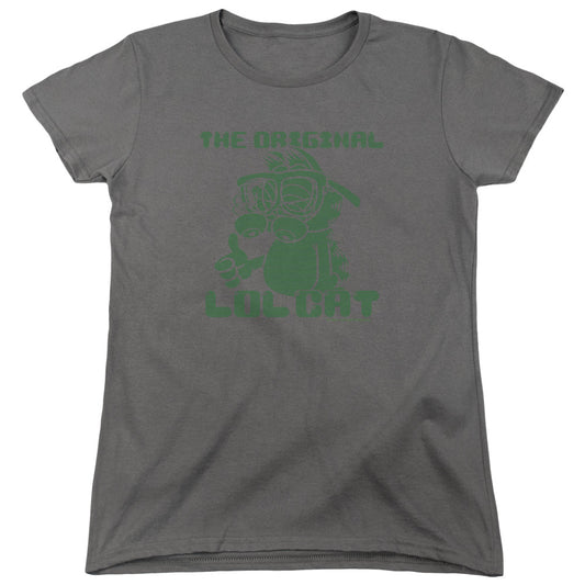 Garfield Og Lol Womens T Shirt Charcoal