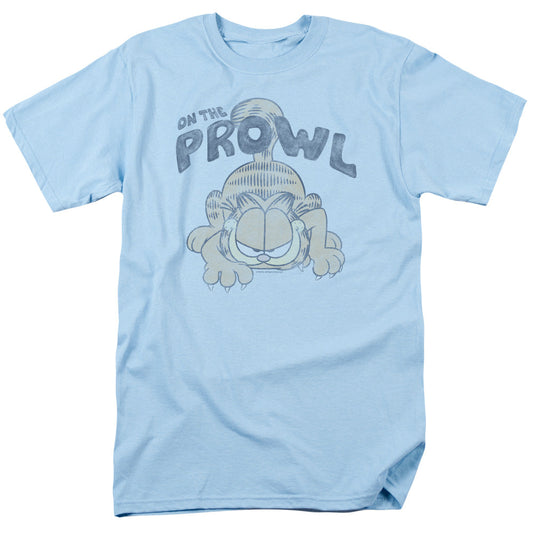 Garfield Prowl Mens T Shirt Light Blue Officially Licensed