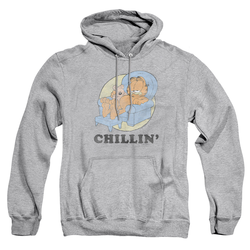 Garfield Chillin Mens Hoodie Athletic Heather