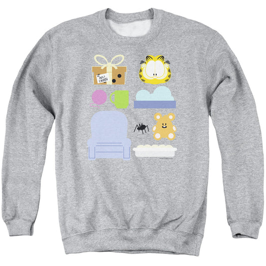 Garfield Gift Set Mens Crewneck Sweatshirt Athletic Heather
