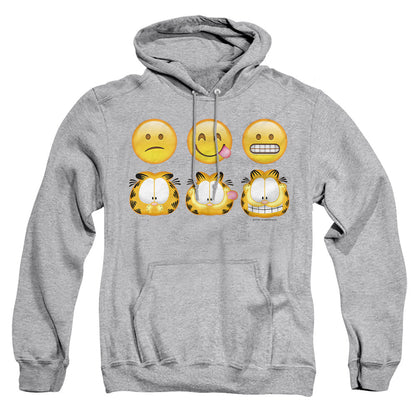 Garfield Emojis Mens Hoodie Athletic Heather