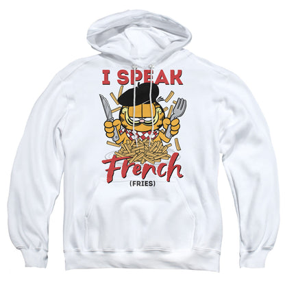 Garfield Speaking Love Mens Hoodie White