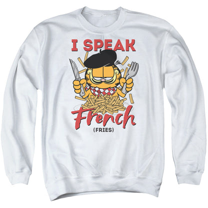 Garfield Speaking Love Mens Crewneck Sweatshirt White