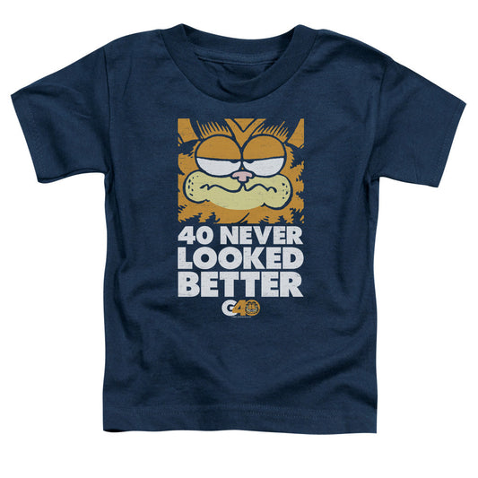 Garfield 40 Looks Toddler Kids Youth T Shirt Navy