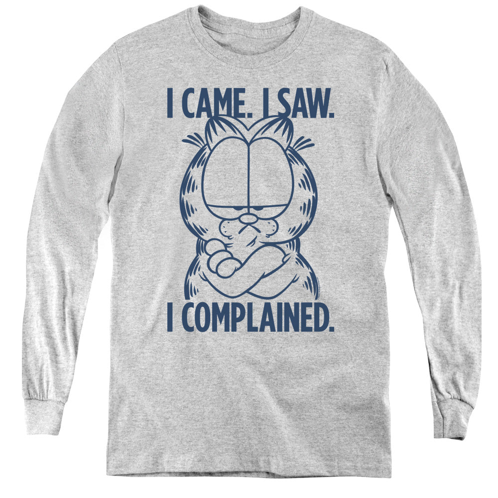 Garfield I Complained Long Sleeve Kids Youth T Shirt Athletic Heather