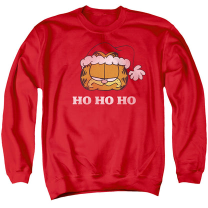 Garfield Ho Ho Ho Mens Crewneck Sweatshirt Red