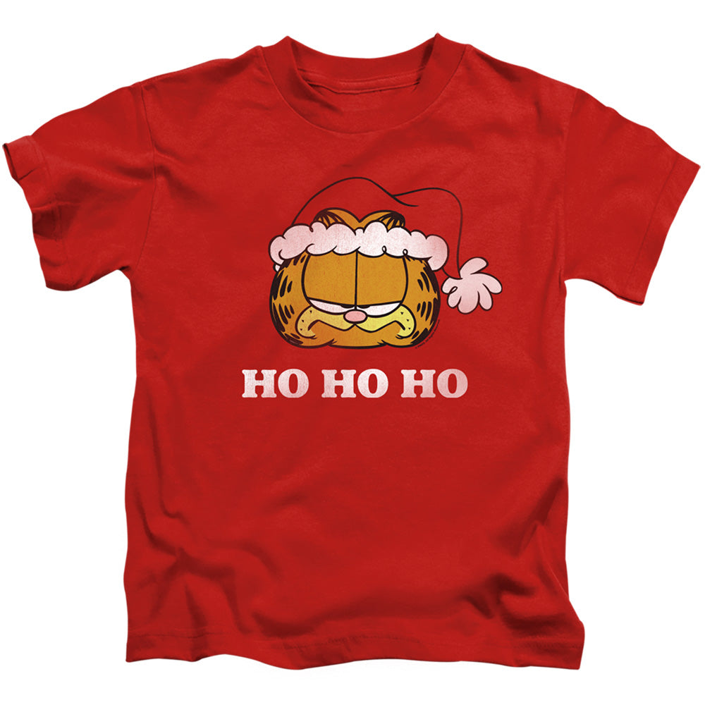 Garfield Ho Ho Ho Juvenile Kids Youth T Shirt Red