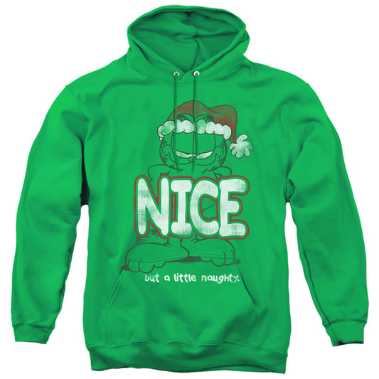 Garfield A Little Naughty Mens Hoodie Kelly Green
