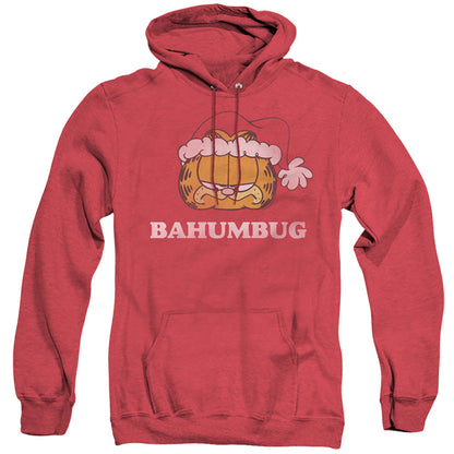Garfield Bahumbug Mens Heather Hoodie Red Officially Licensed
